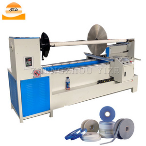 Electric rotary leather belt non-woven fabric cutting slitting rewinding machine fabric PVC tissue paper roll slitter cutter