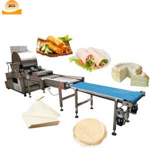 Automatic Pancake Chapati Spring Roll Wrapper Egg Roll Skin Maker Machine Lumpia Samosa Pastry Spring Roll Sheet Making Machine