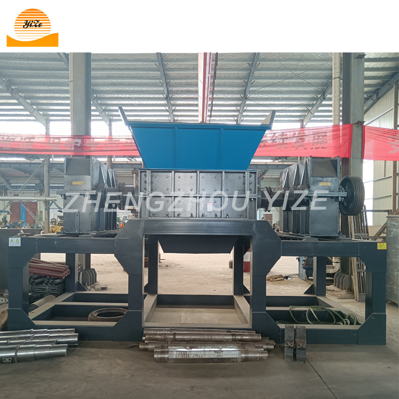 Double shaft tire shredder used metal crusher machine car steel scrap shredder machine for sale