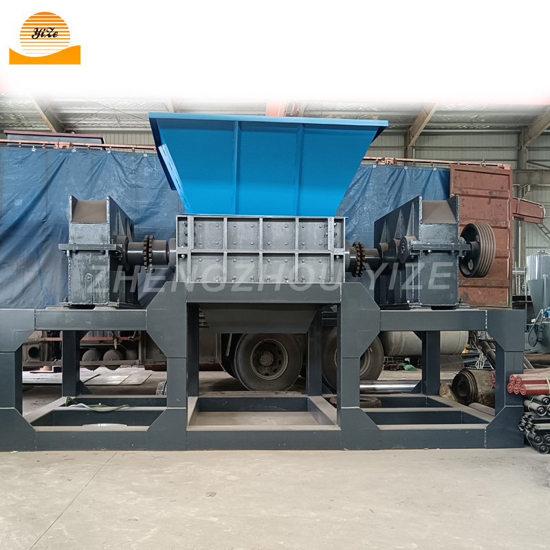 Double shaft tire shredder used metal crusher machine car steel scrap shredder machine for sale