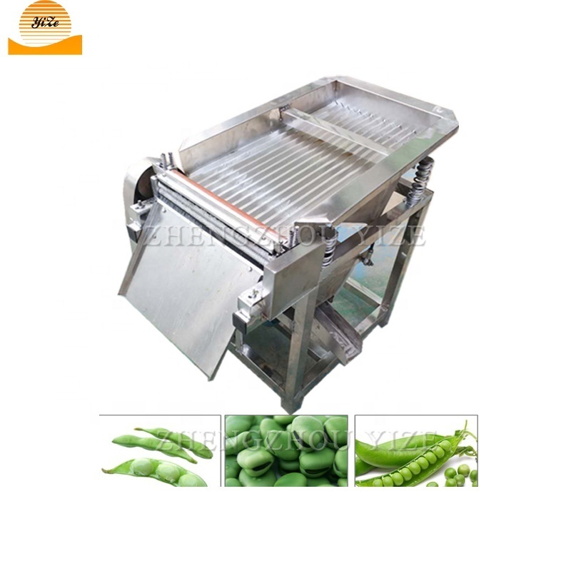 Green pea peeling splitting machine Soybean sheller thresher machine Edamame broad bean pea sheller for sale