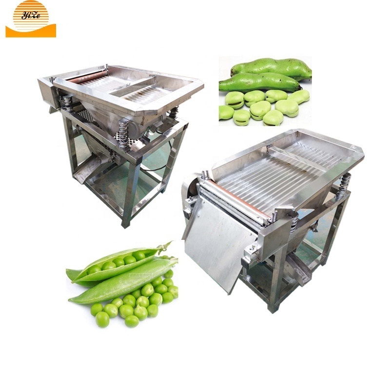 Green pea peeling splitting machine Soybean sheller thresher machine Edamame broad bean pea sheller for sale