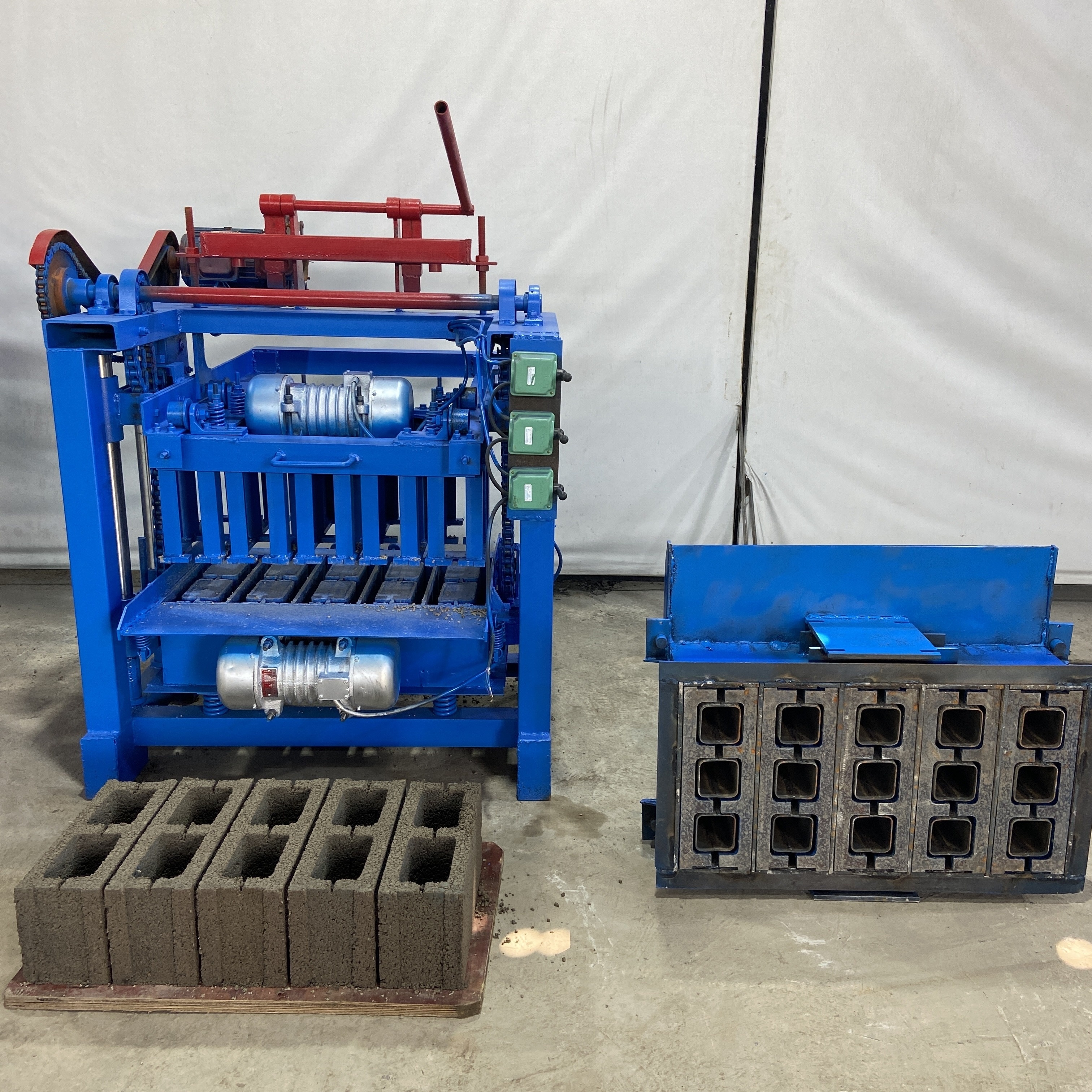 diesel engine lego concrete block cement hollow brick maker machine concrete brick making machinery in papua new guinea