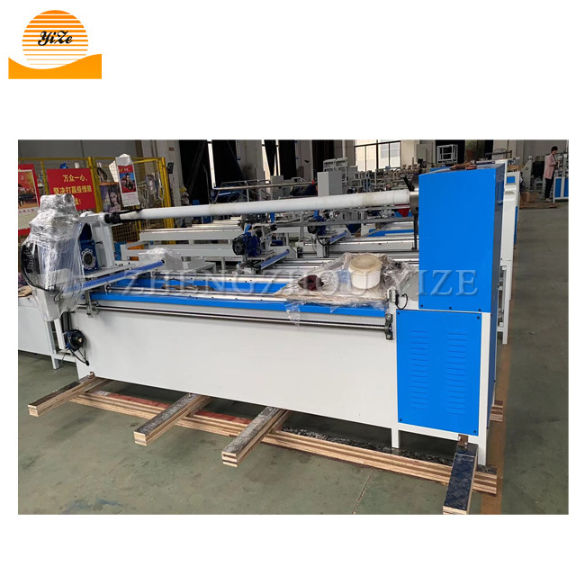 Electric rotary leather belt non-woven fabric cutting slitting rewinding machine fabric PVC tissue paper roll slitter cutter