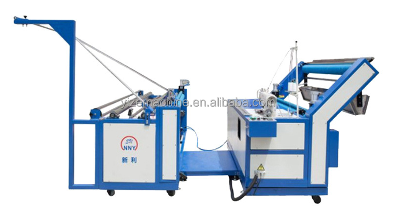 fabric leather cloth textile double edge folding and sewing stitching aligning machine