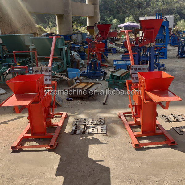 Hand operated electric diesel interlocking block machine manual red mud equipment lego interlocking clay brick making machine