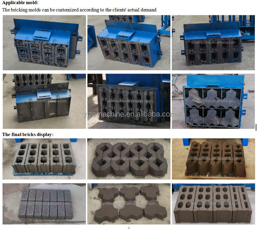 Small industrial sand Hollow Block Making Machine in Africa and mud Concrete soil Cement Brick Making Machine