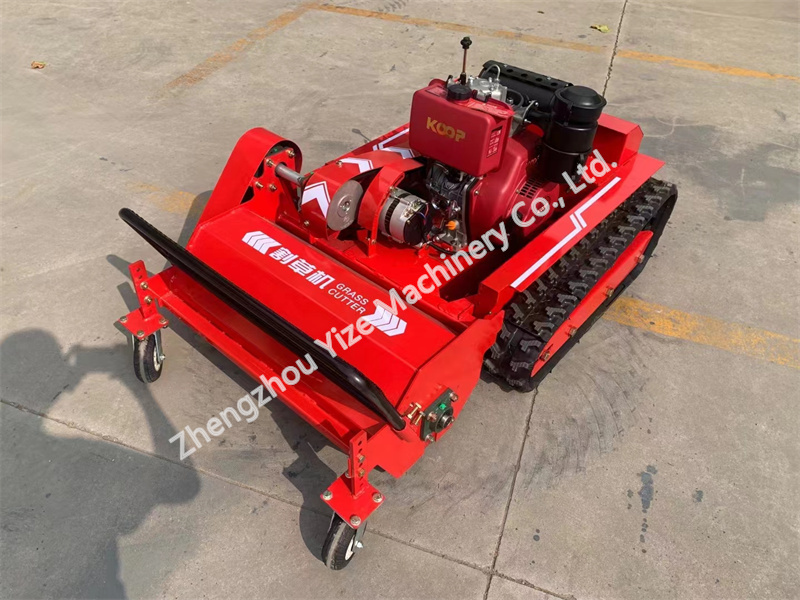 Flail Grass Trimmer Brush Cutter Gasoline Crawler Robotic Remote Control Rotary Slope Lawn Mower For Farm