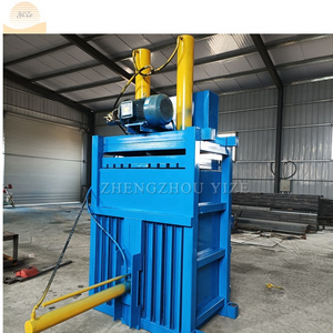 Hydraulic cloth bale press car Pet Bottle baler machine used clothing waste paper baling machine