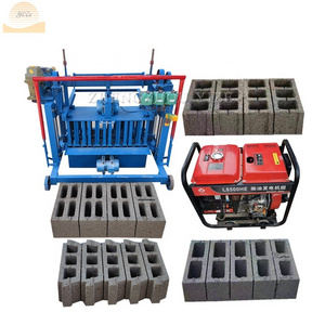 Automatic lifting ecological block brick making hollow cement concrete paving brick making machinery south Africa