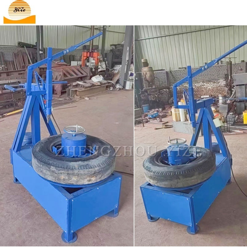 Electric tire recycling machine shredder Waste strip scrap truck tire tread sidewall cutting machine