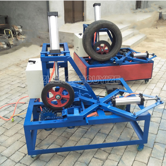 Automobile Tyre ring recycling cutter machinery big old used waste strip truck tire sidewall cutting machine for sale