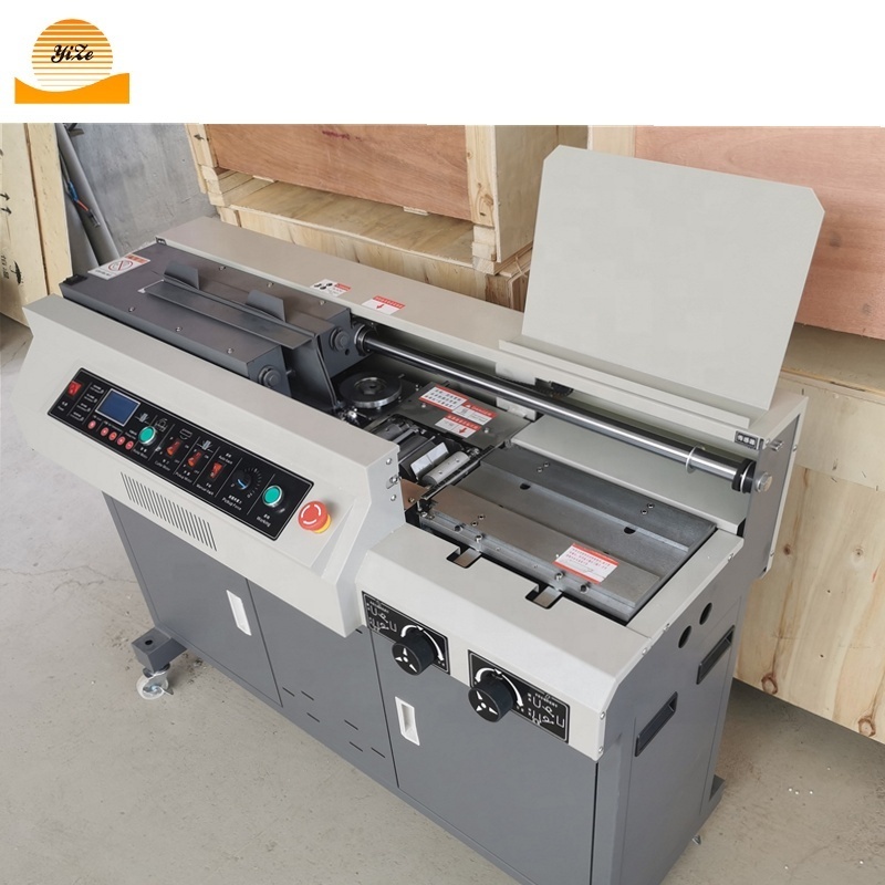 automatic book binding machine book cover binding machine Electric automatic hot melt glue book binding machine for sale