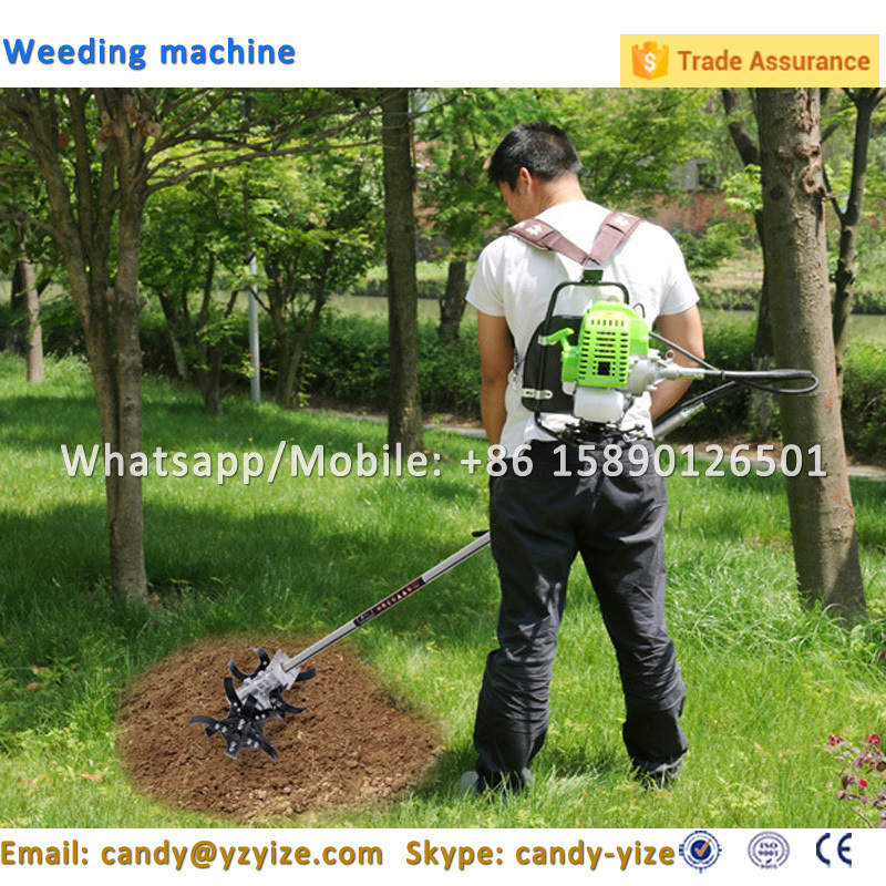 mini gasoline power rotary paddy weeder