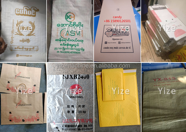 4 colors offset flexo non woven Kraft paper printer rice nylon plastic bags to bag printing machine price