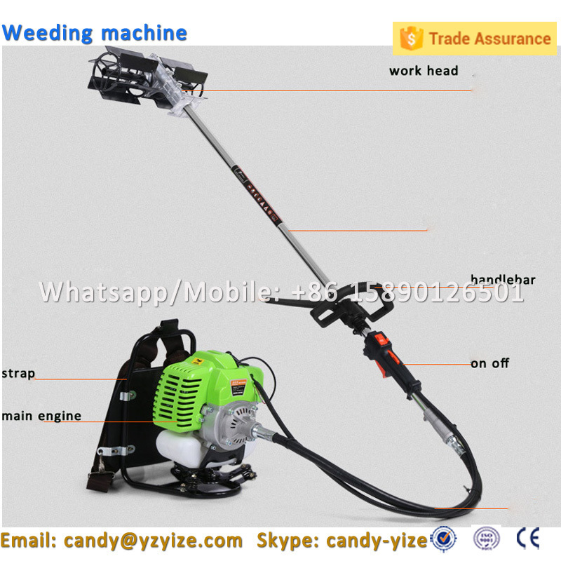 mini gasoline power rotary paddy weeder