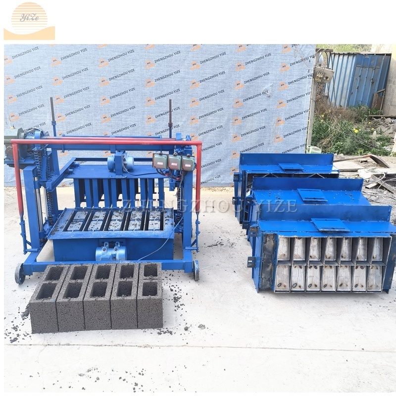 Automatic lifting ecological block brick making hollow cement concrete paving brick making machinery south Africa