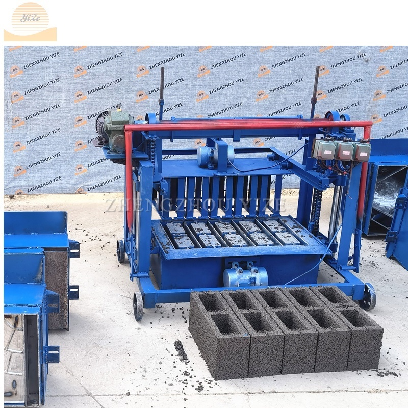 Automatic lifting ecological block brick making hollow cement concrete paving brick making machinery south Africa