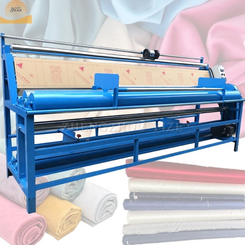 Automatic yard counter textile fabric roller winding machine fabric winder cloth inspection rolling winding measuring machine