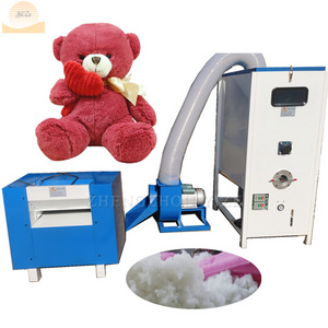 Small automatic polyester fiber opening machine Goose feather doll cushion animal teddy bear toy filling stuffing machine