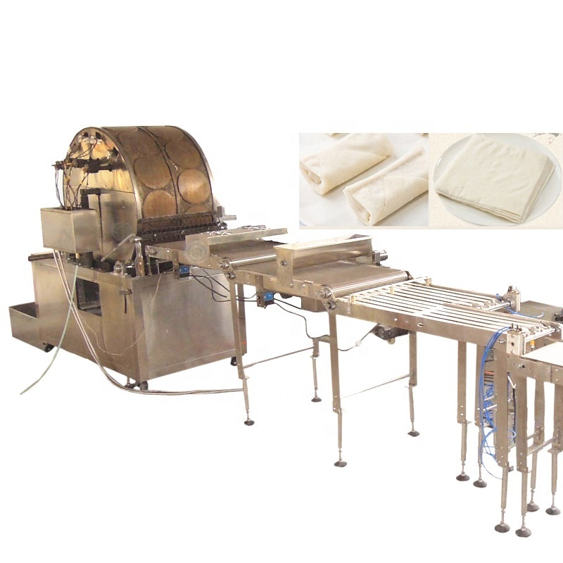 Spring roll samosa pastry flour sheet making machine Spring roll skin sheeter wrapper forming making machine