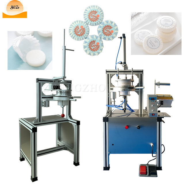 Hotel toilet bar soap pleat packing machine semi-automatic pleated paper round soap wrapping machine soap wrapper machine