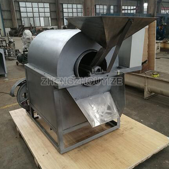 Commercial electric drum rotary groundnut sunflower seeds nuts oven Gas peanut sesame chestnut roaster roasting machine for sale