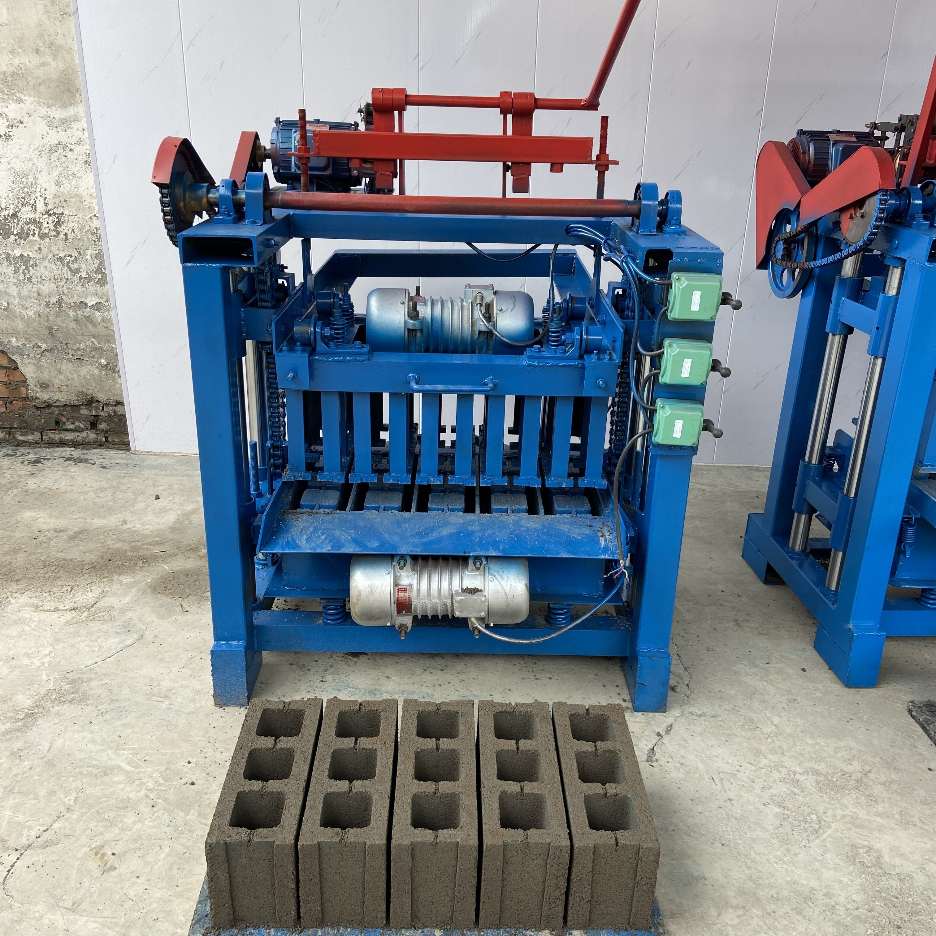 diesel engine lego concrete block cement hollow brick maker machine concrete brick making machinery in papua new guinea