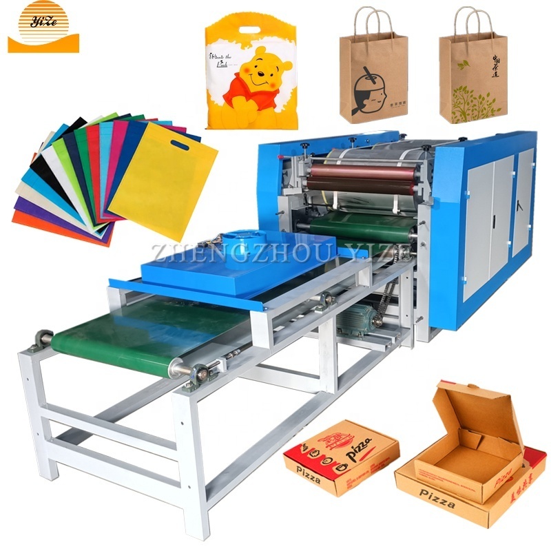 Automatic paper bag printer with dryer logo flexo printing machine 1-5 colors non woven plastic bag printer printing machine