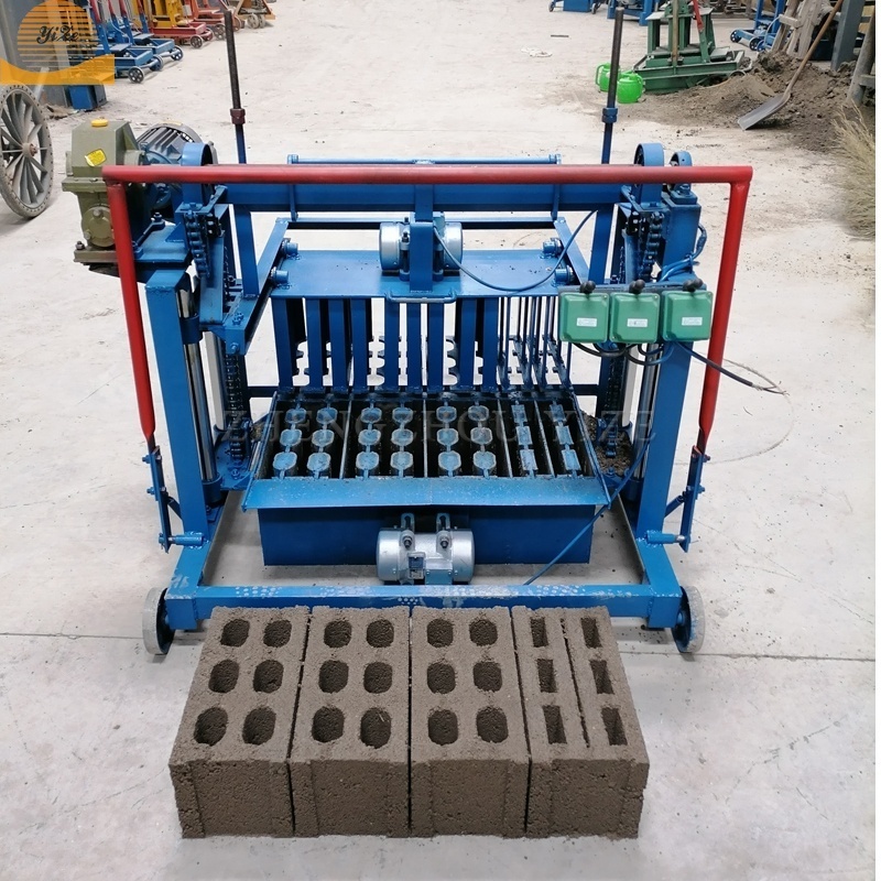 Automatic lifting concrete hollow brick maker machine solid cement ecological paving brick block making moulding machinery