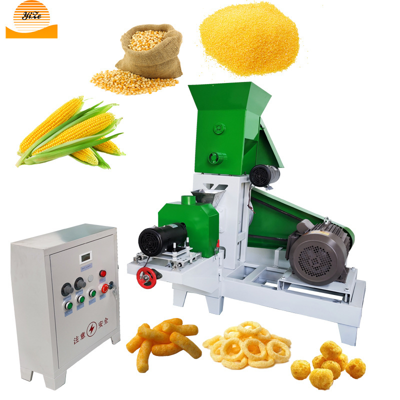 Electric motor and diesel engine Corn rice Puff snack making machines wheat corn puffing food extruder maker