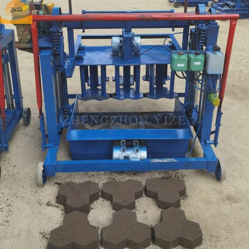 Automatic lifting concrete hollow brick maker machine solid cement ecological paving brick block making moulding machinery