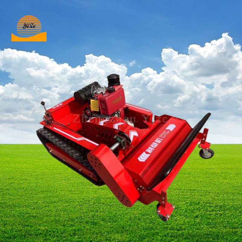 Flail Grass Trimmer Brush Cutter Gasoline Crawler Robotic Remote Control Rotary Slope Lawn Mower For Farm