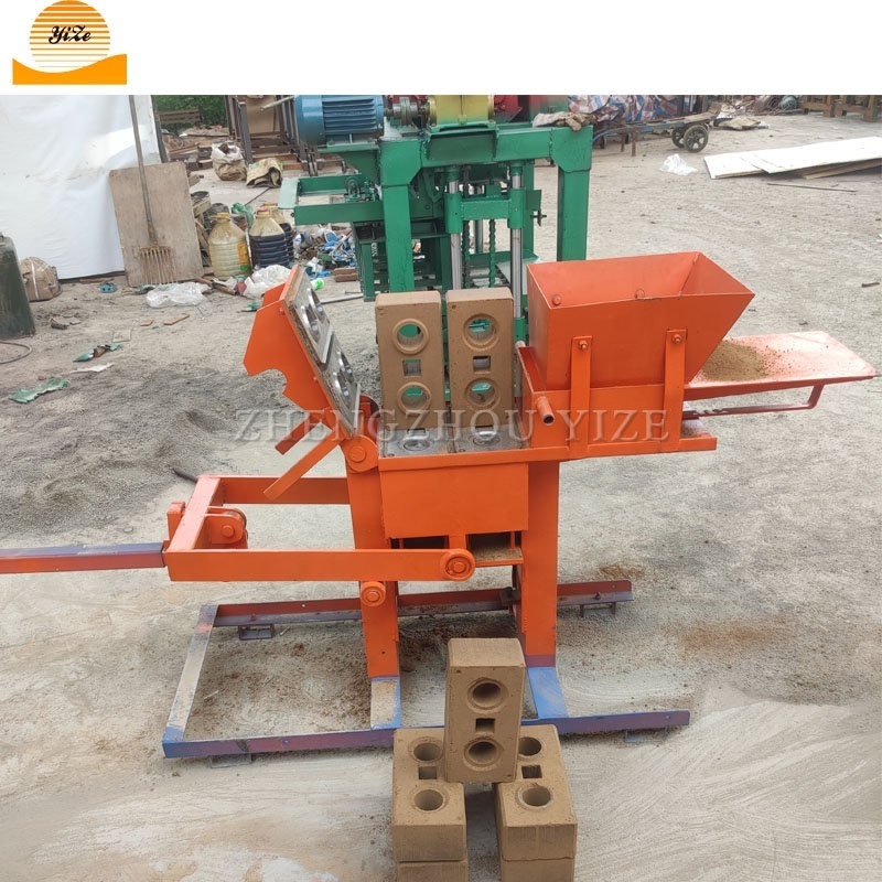 Hand operated electric diesel interlocking block machine manual red mud equipment lego interlocking clay brick making machine