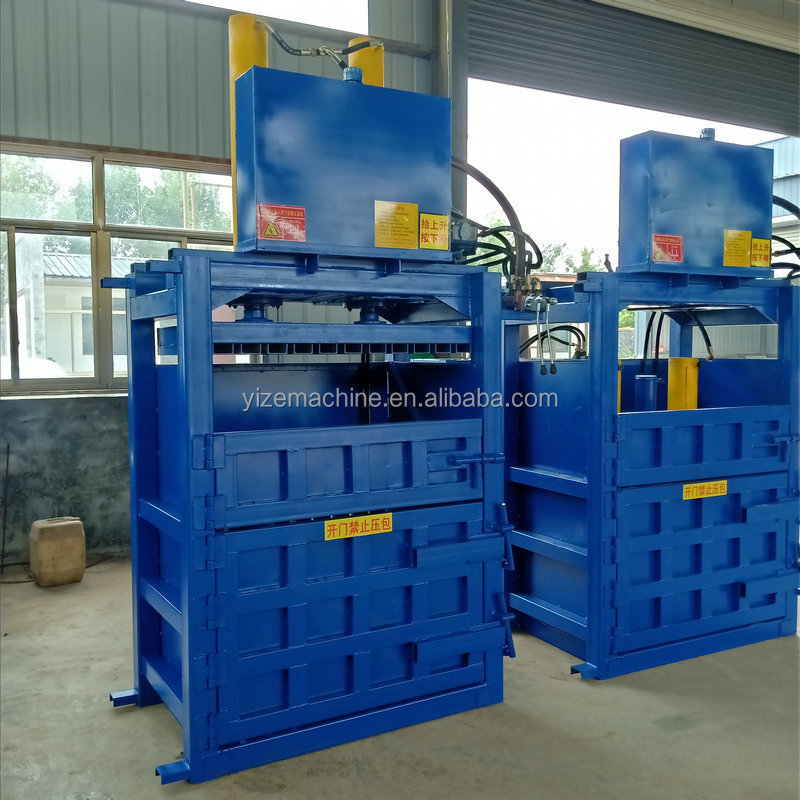 Hydraulic straw recycling baler machine for used clothes Truck Tyre Baler Cotton waste paper bale pressing machine compress