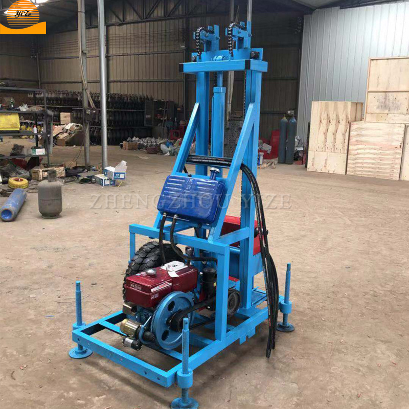 Small portable 100m 200meters electric borehole drilling machine deep hydraulic bore rock water well rig for sale in dubai