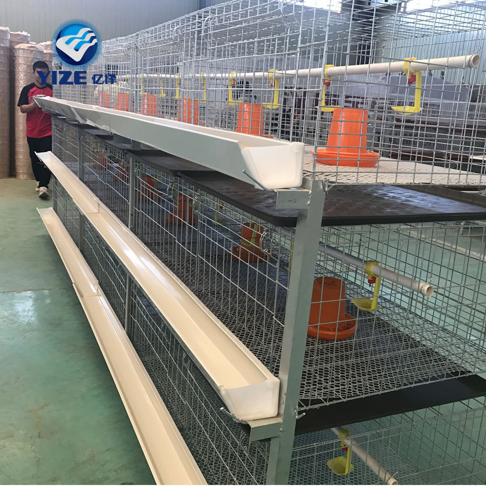 H Type 3 Tiers  Broiler Raising Cage for Layer Chicken Raising Poultry Farm/Farming Equipment