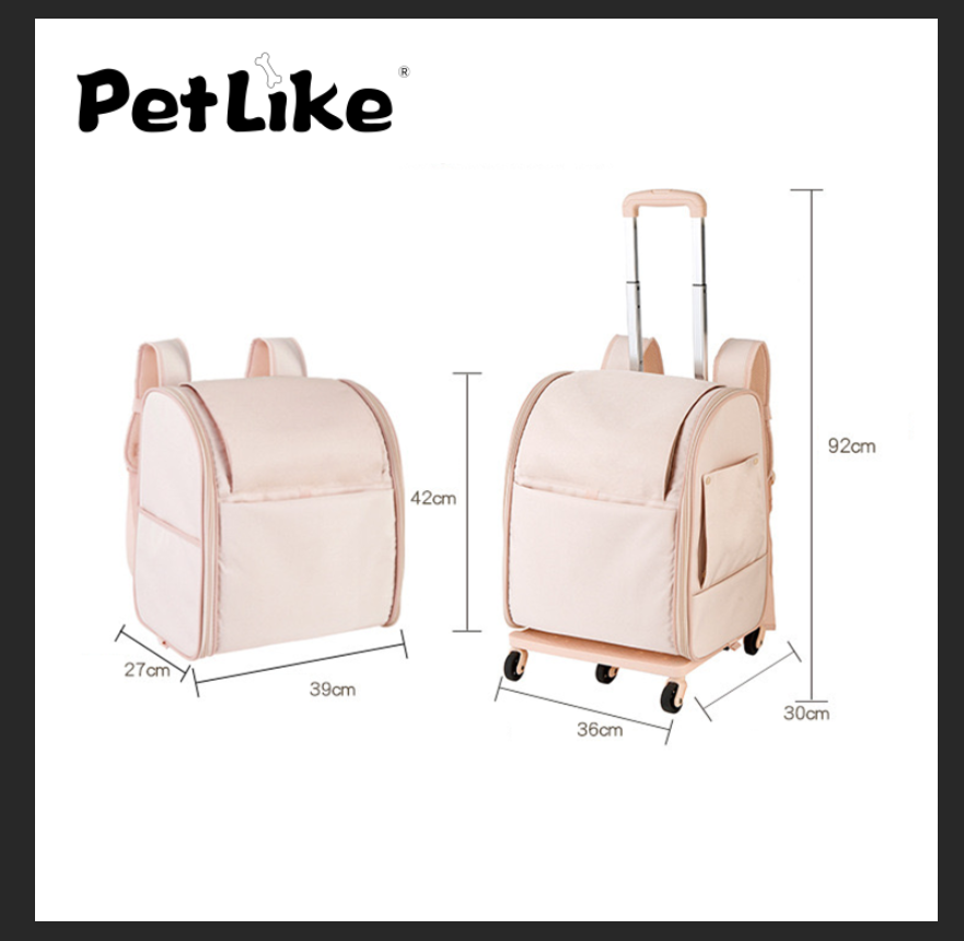 PetLike Wholesale Price Pet Carrier Bag Pet Luggage with wheels luggage carry travel trolley case