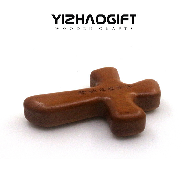 Custom wholesale Christian Wooden Hand Holding Cross wood cross