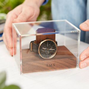 Wholesale Custom Collector Display Handmade Storage Personalized Acrylic Case Luxury Wooden Gifts Watch Box