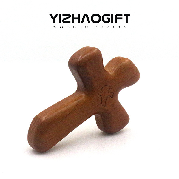 Custom wholesale Christian Wooden Hand Holding Cross wood cross