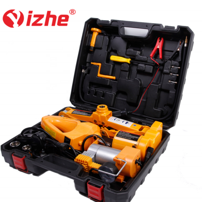 3 in 1 Electric Jack with Air pump and Eclctric Impact Wrench Car Jack Lift 12v Electric Jack 3 Tons