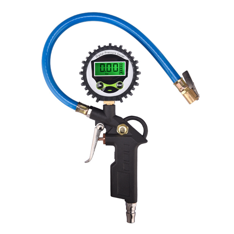 220 psi Tire Inflating Gun Air Inflator With Tester Auto Manometer Tire Pressure Gauge