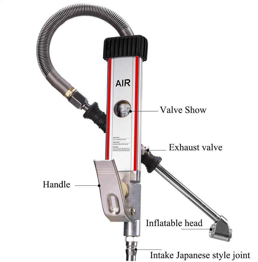 Scale Doal Digital Air Tire Inflator Pressure Gauge With Chuck Hose