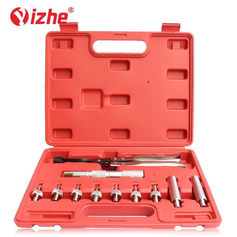 11pcs Valve Stem Oil Seal Plier And Driving Socket Drive Handle Adapters Removal & Installer Valve Stem Seal Removal Tool