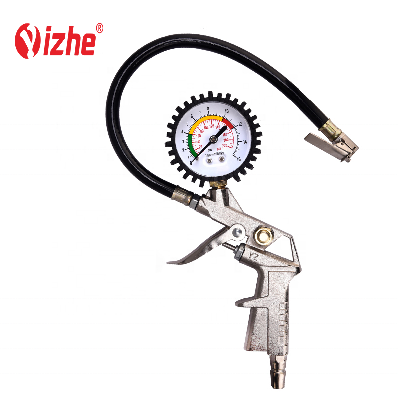 Automatic Handle Tools Factory Tire Inflating Gun Car Tire Air Pressure Gauge With OEM