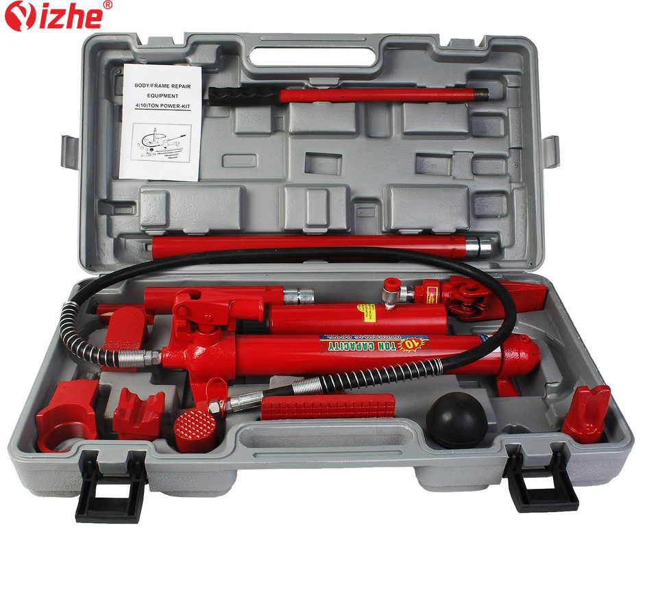 Trolley Jack Low Profile Hydraulic Floor Porta Power Hydraulic Body Frame Repair Tools Jacks Hot Sell 10 Ton Car Jack