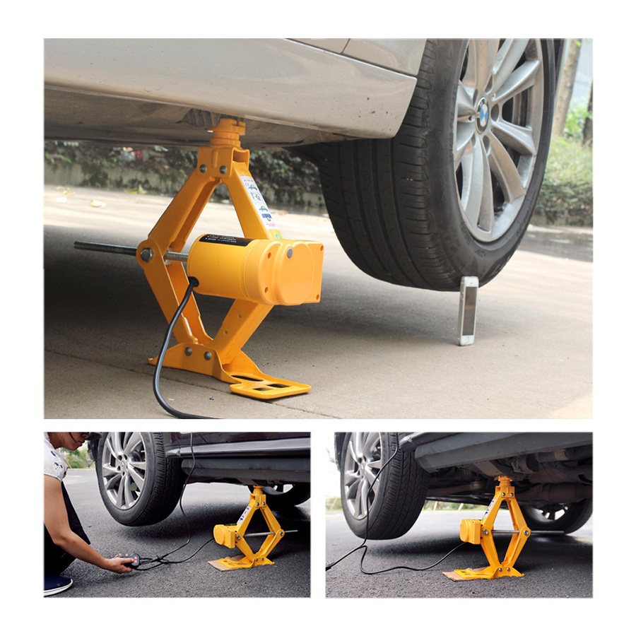 Electric Car Hydraulic Jack Vehicle Tools 3 Ton Car Jacks 12v Electric Car Scissor Jack 2 in 1