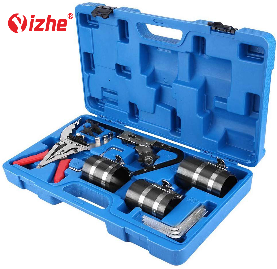 Piston Ring Compressor Tool, Professional Piston Clamp Tool Set Piston Ring Compressor