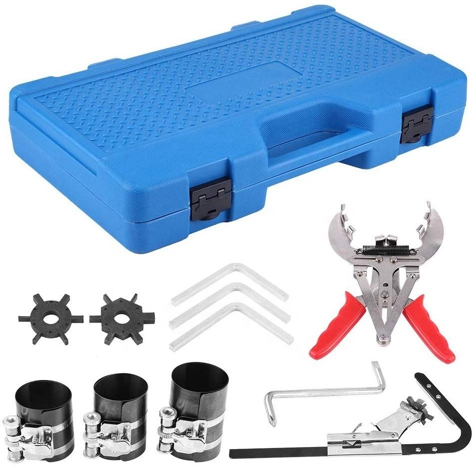 Piston Ring Compressor Tool, Professional Piston Clamp Tool Set Piston Ring Compressor